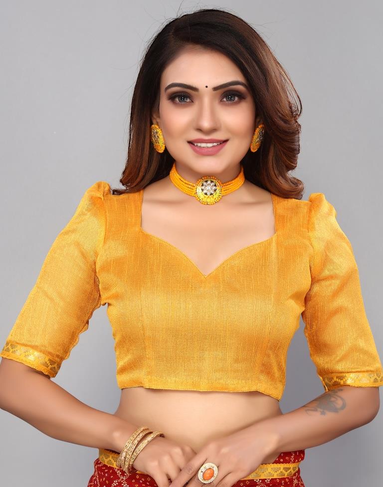 Turmeric Yellow Chiffon Saree | Sudathi