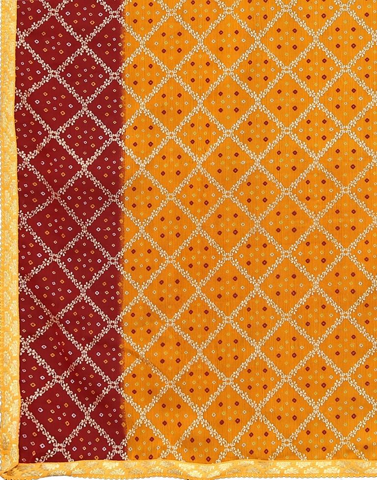 Turmeric Yellow Chiffon Saree | Sudathi