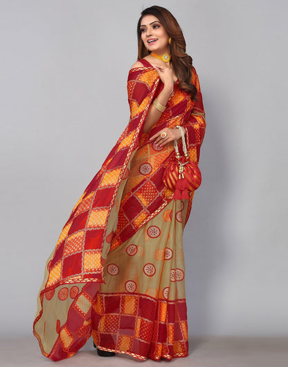 Light Brown Chiffon Saree | Sudathi