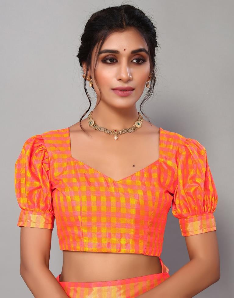 Gold Silk Geometric Woven Saree | Sudathi