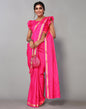 Rani Pink Silk Geometric Woven Saree | Sudathi