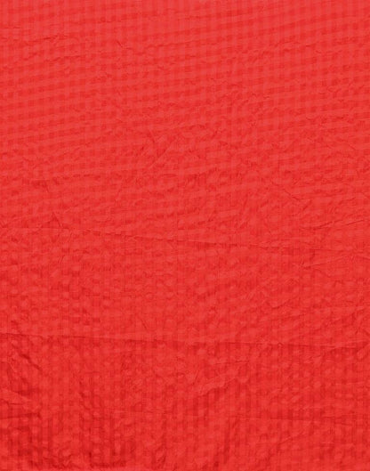 Red Silk Geometric Woven Saree | Sudathi