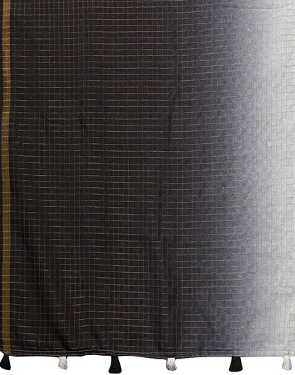 Grey Silk Geometric Woven Saree | Sudathi