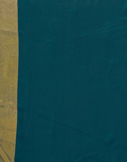 Blue Chiffon Plain Saree