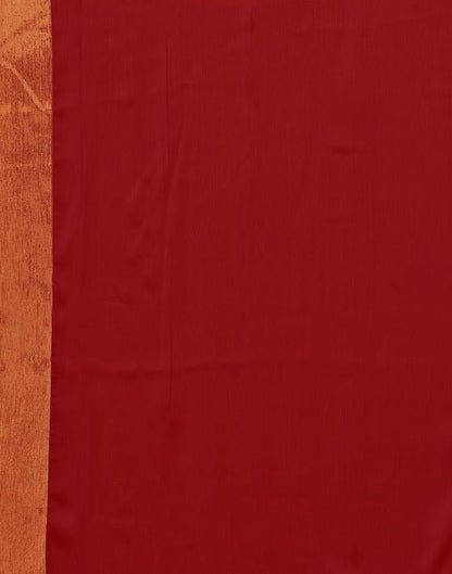 Maroon Chiffon Plain Saree