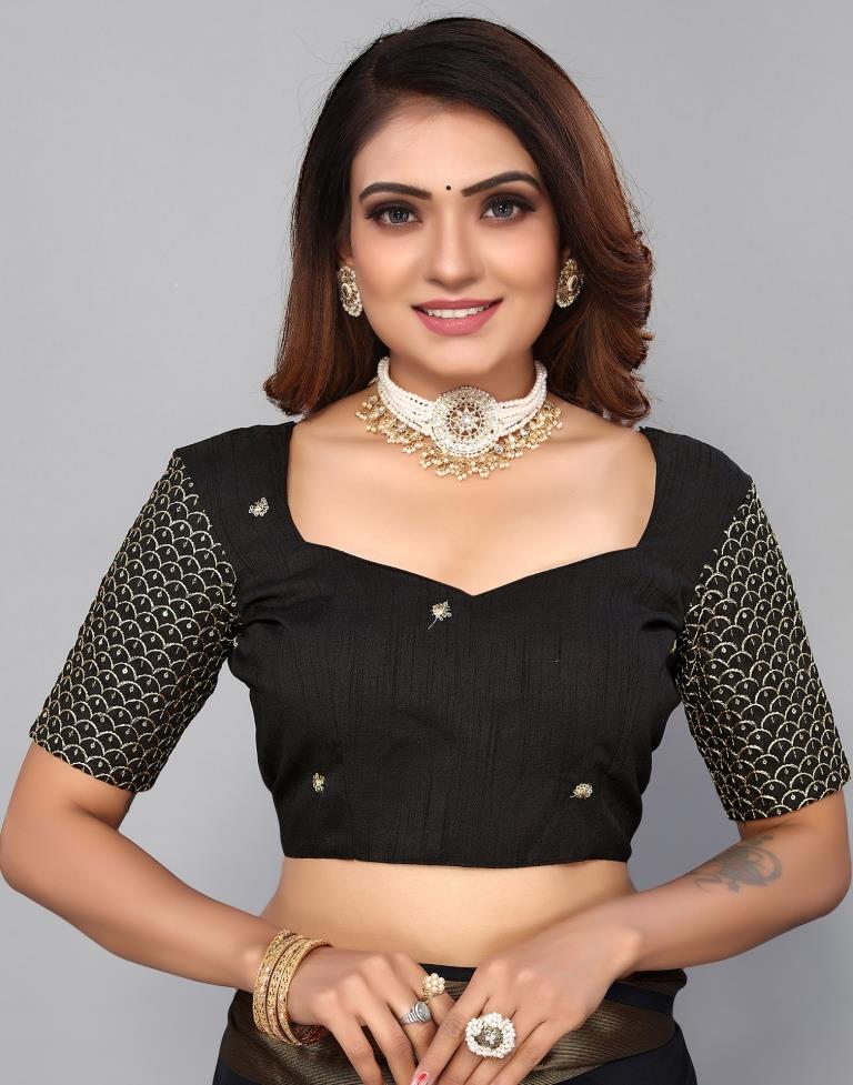 Black Chiffon Saree | Leemboodi