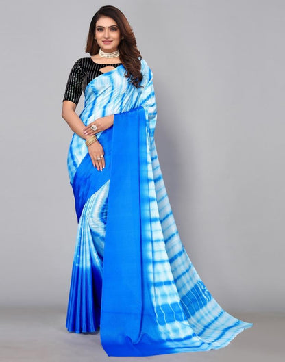 Blue Silk Plain Saree