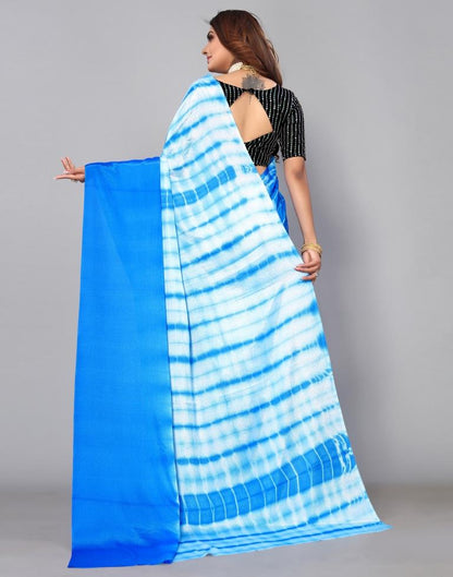 Blue Silk Plain Saree