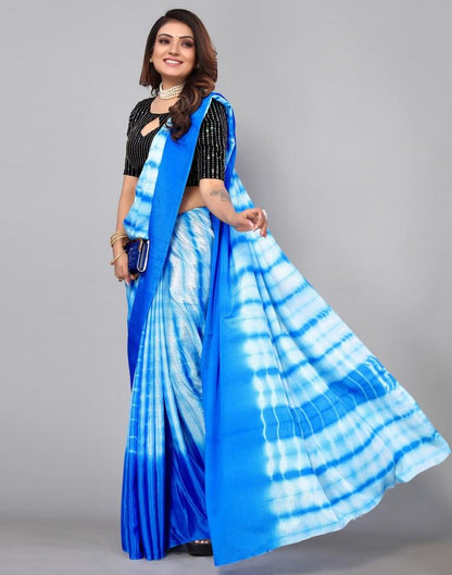Blue Silk Plain Saree