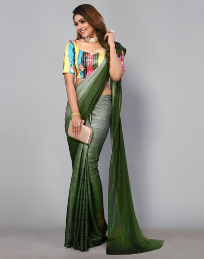 Olive Georgette Saree | Sudathi
