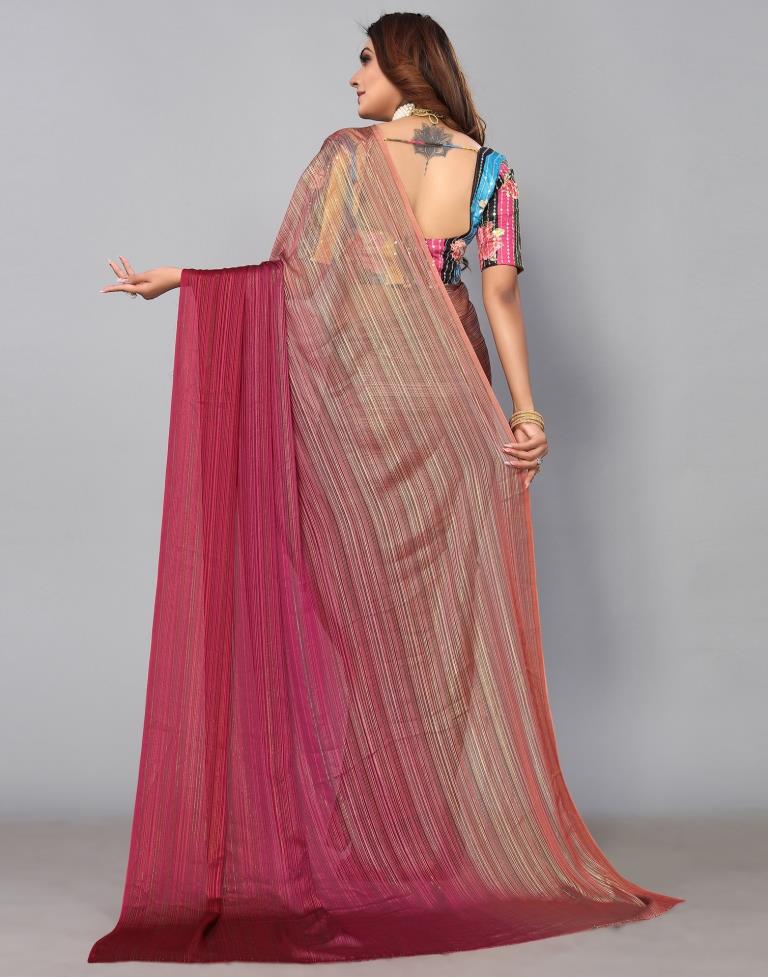 Hot Pink Georgette Saree | Sudathi