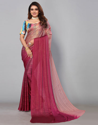 Hot Pink Georgette Saree | Sudathi