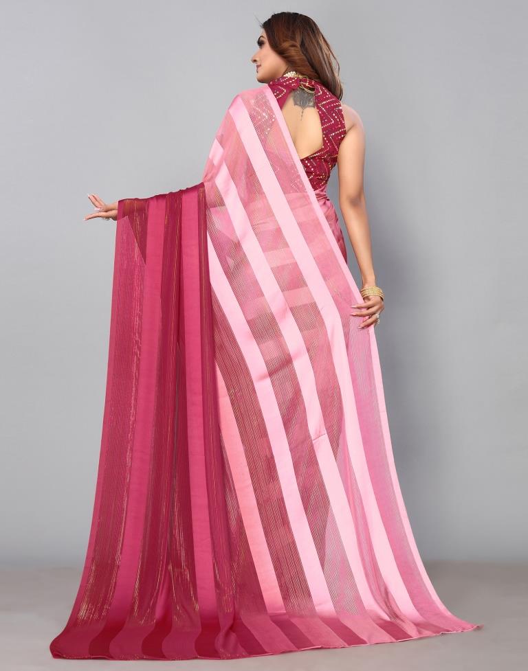 Maroon Georgette Saree | Sudathi