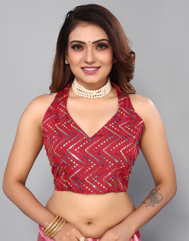 Maroon Georgette Saree | Sudathi