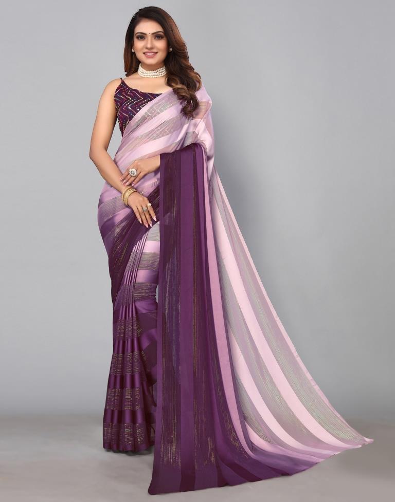 Purple Georgette Saree | Sudathi