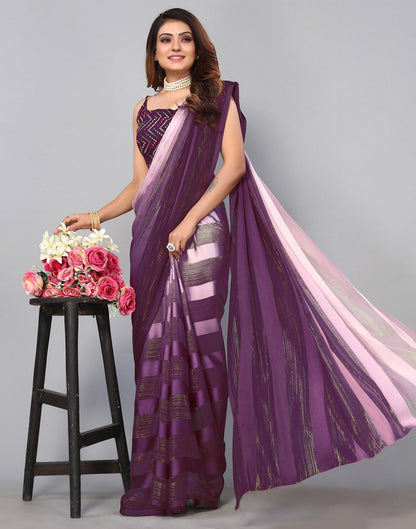 Purple Georgette Saree | Sudathi