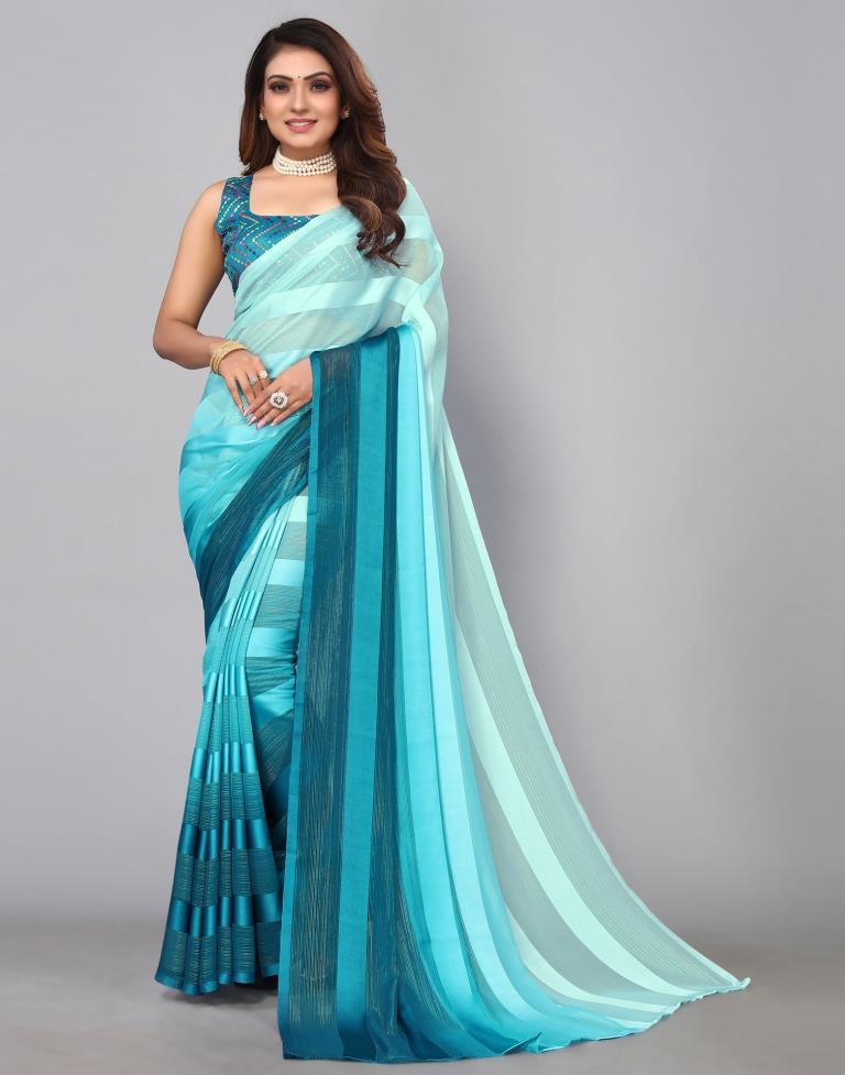 Blue Georgette Saree | Sudathi
