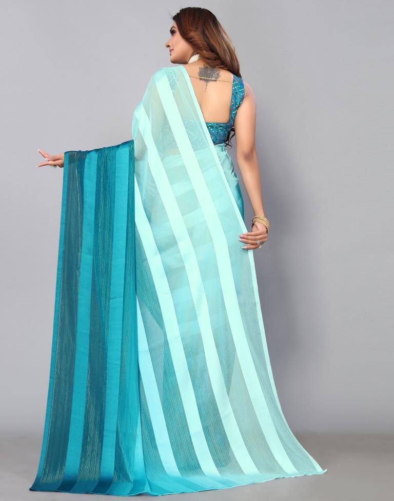 Blue Georgette Saree | Sudathi