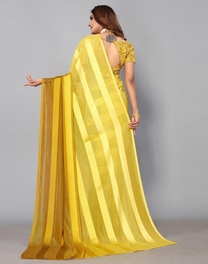 Yellow Georgette Saree | Sudathi