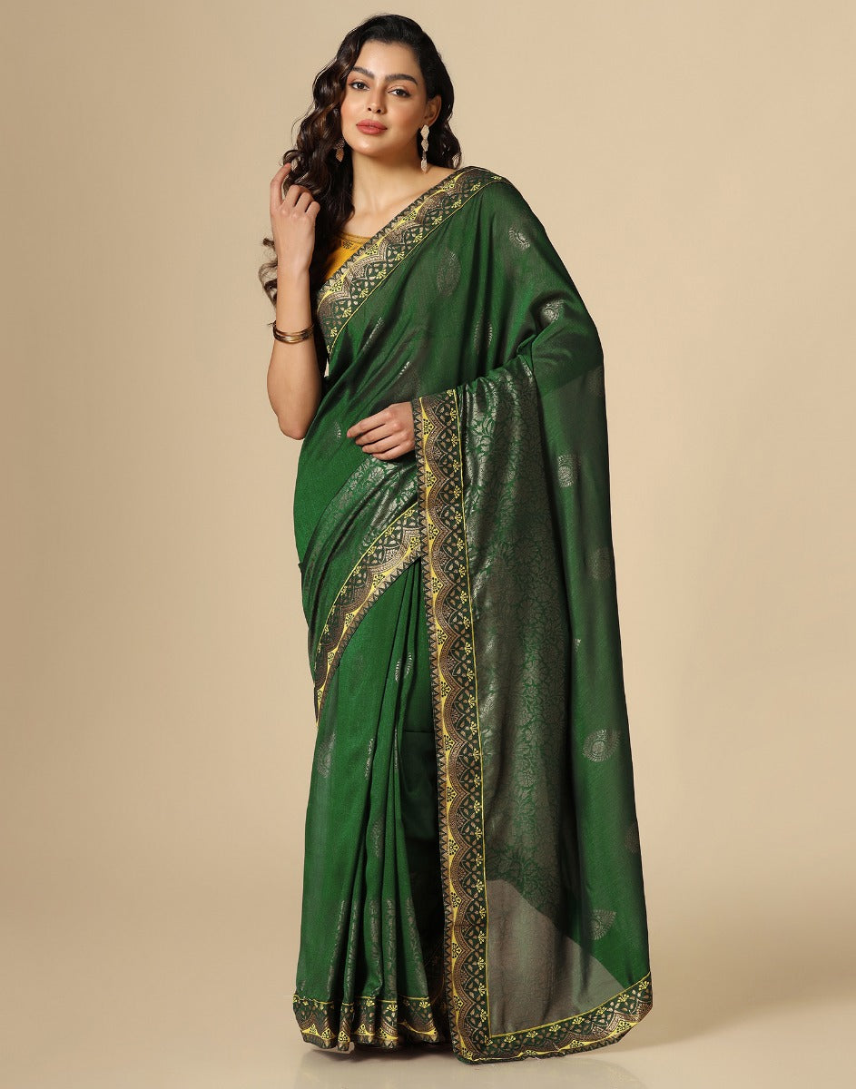 Green Silk Saree | Leemboodi