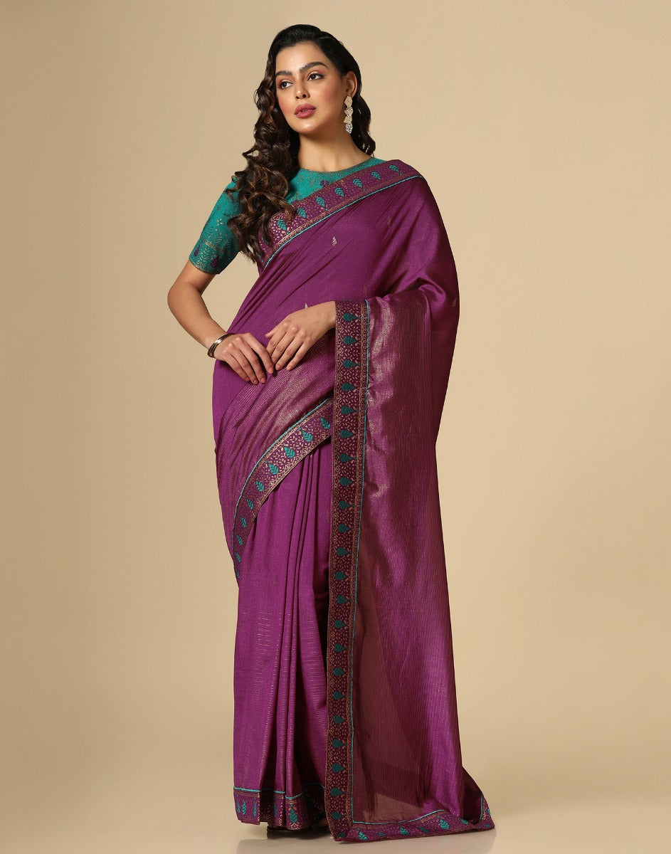 Purple Silk Saree | Leemboodi