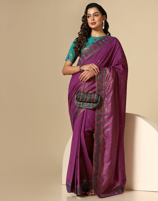 Purple Silk Saree | Leemboodi
