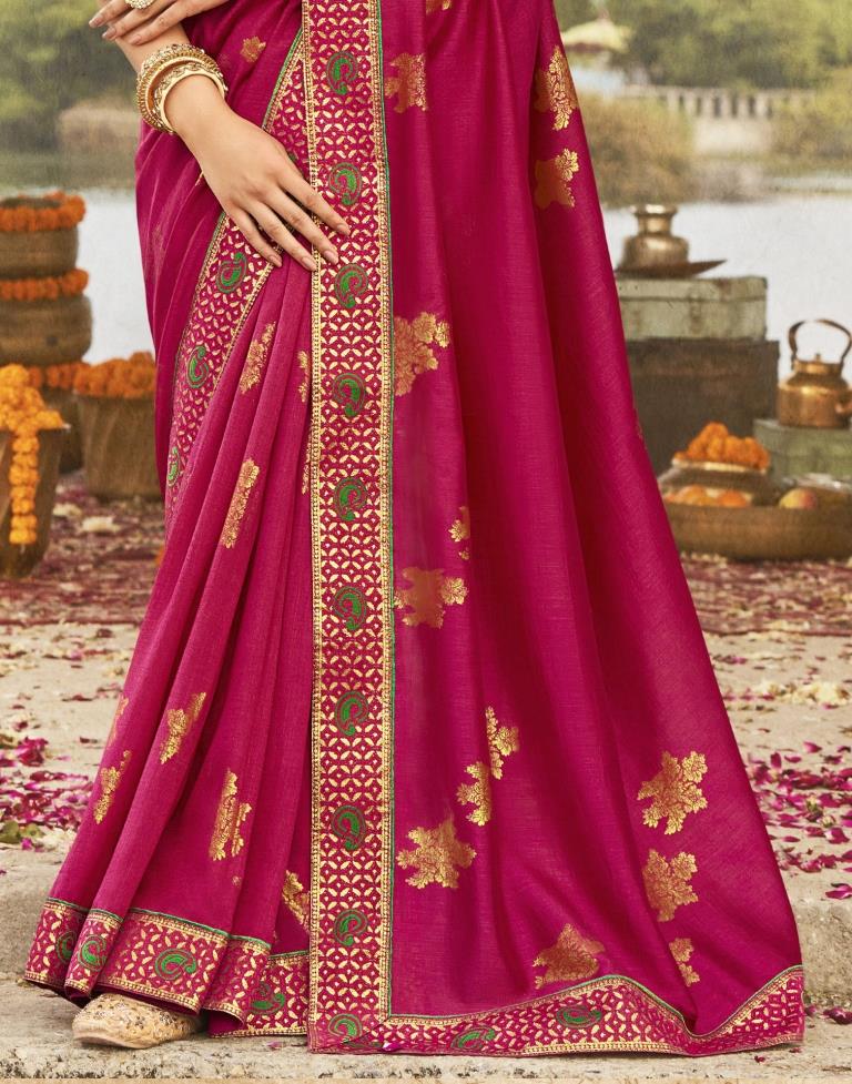 Hot Pink Silk Saree | Leemboodi
