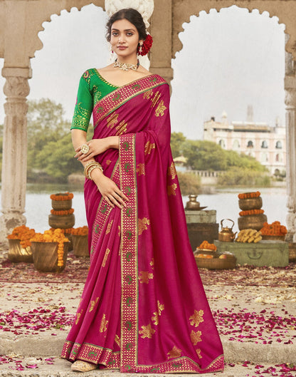 Hot Pink Silk Saree | Leemboodi