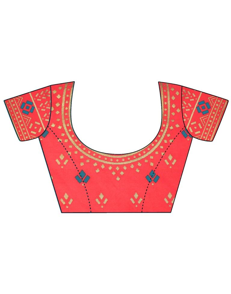 Teal Blue Silk Saree | Leemboodi