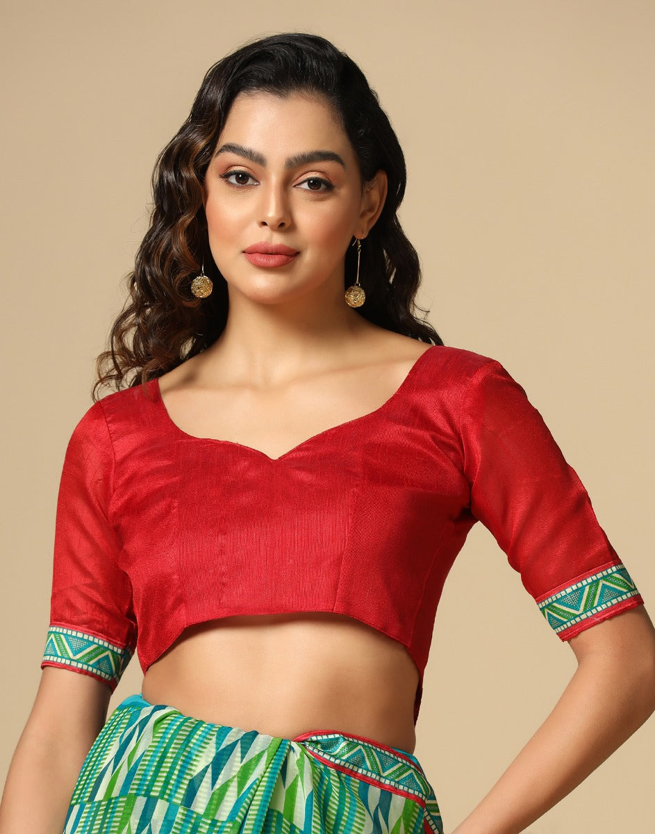 Green Georgette Saree | Sudathi