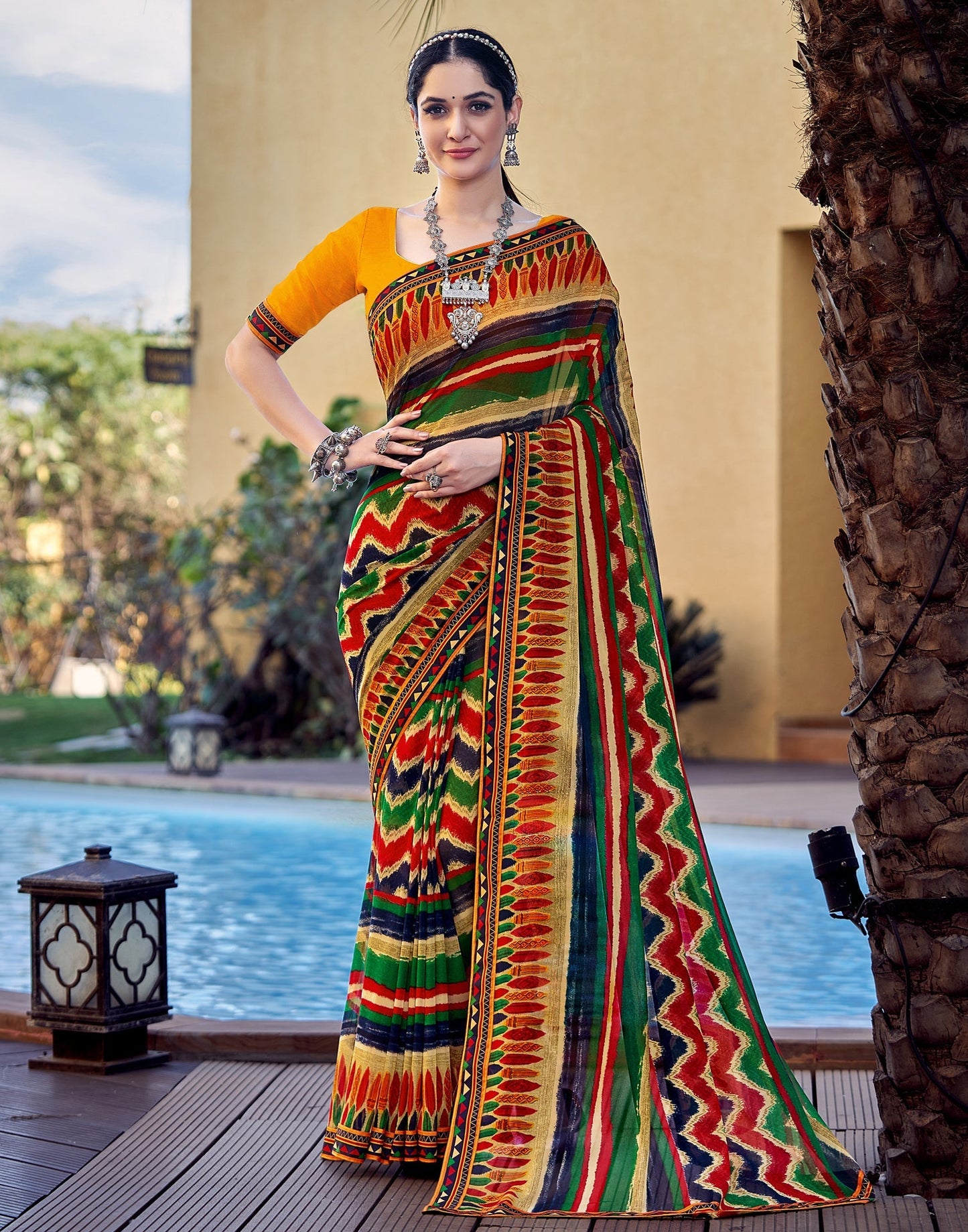 Multi Georgette Saree | Sudathi