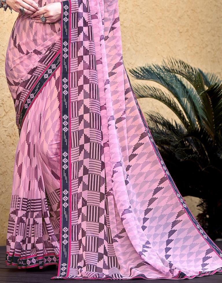 Light Purple Georgette Saree | Leemboodi