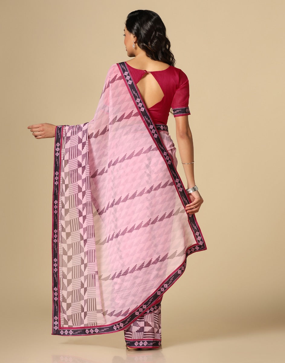 Light Purple Georgette Saree | Leemboodi