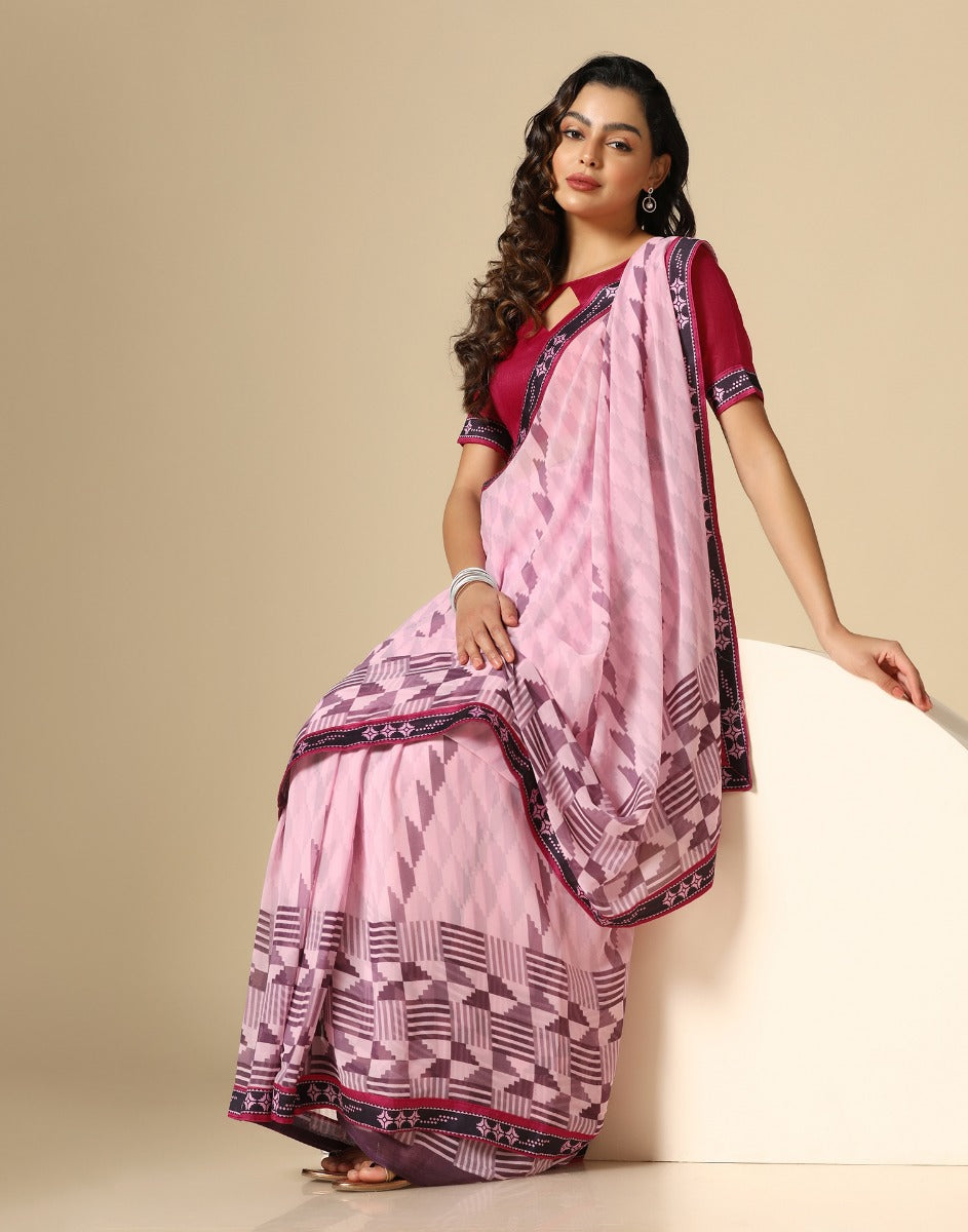 Light Purple Georgette Saree | Leemboodi
