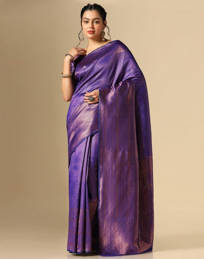 Royal Blue Silk Weaving Saree