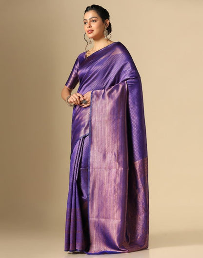 Royal Blue Silk Weaving Saree