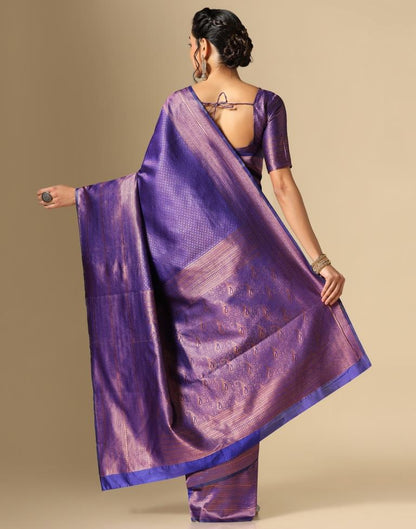 Royal Blue Silk Weaving Saree