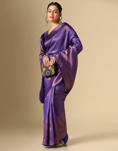 Royal Blue Silk Weaving Saree