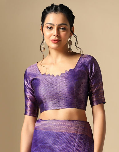 Royal Blue Silk Weaving Saree