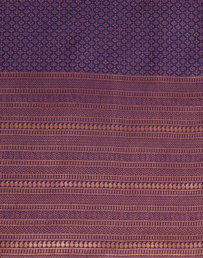 Navy Blue Silk Weaving Saree