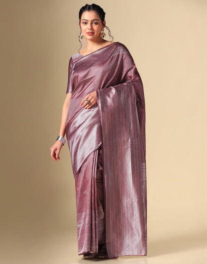 Maroon Silk Weaving Saree