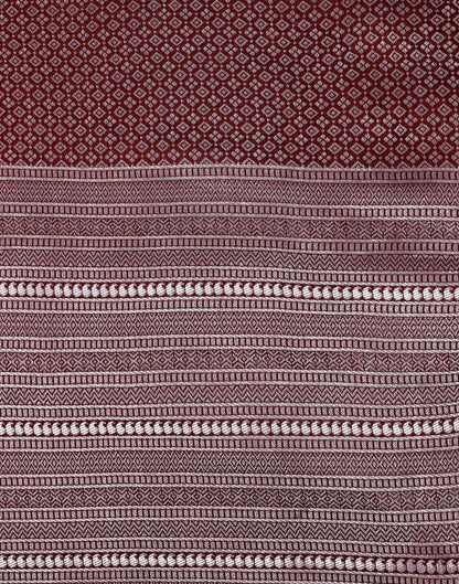 Maroon Silk Weaving Saree