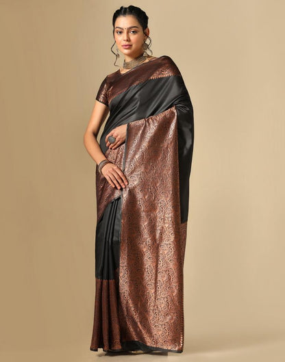 Black Silk Weaving Saree