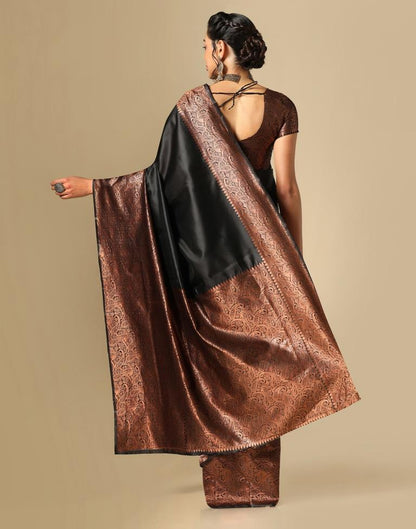 Black Silk Weaving Saree