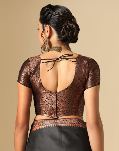 Black Silk Weaving Saree