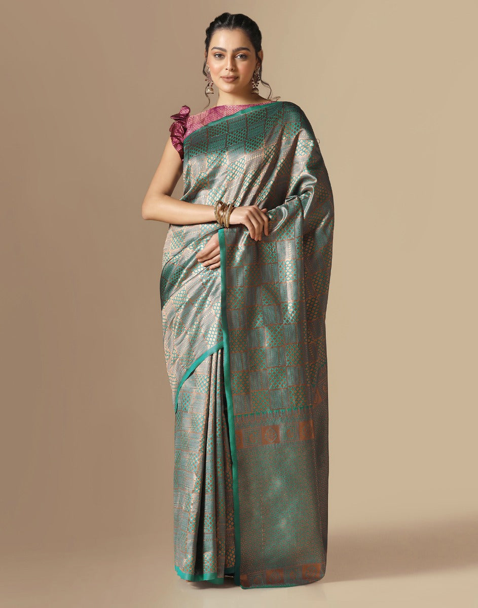 Rama Green Kanjivaram Silk Saree | Sudathi