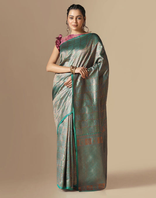 Rama Green Kanjivaram Silk Saree | Sudathi