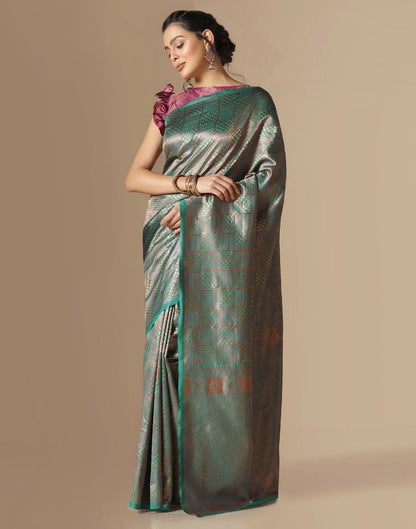 Rama Green Kanjivaram Silk Saree | Sudathi