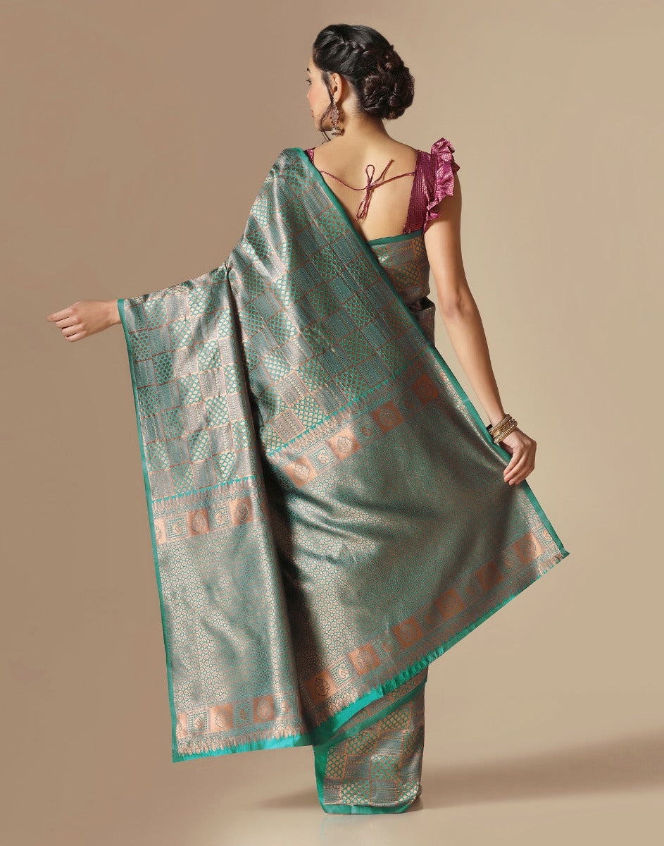 Rama Green Kanjivaram Silk Saree | Sudathi
