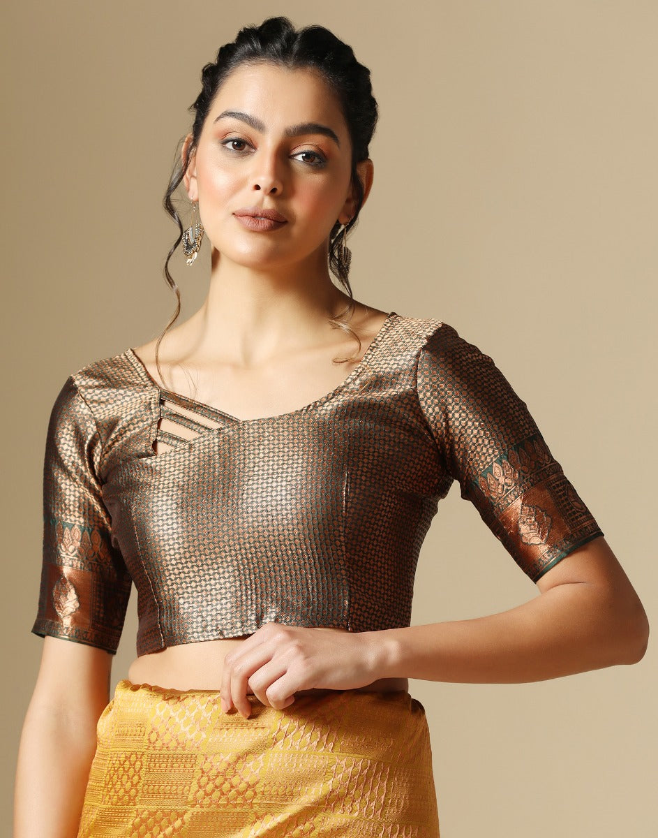 Mustard Kanjivaram Silk Saree | Sudathi